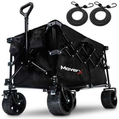 MoverX 150L Festival Trolley, Folding Wagon, Portable Camping Cart, Collapsible Foldable Trolly for Beach Outdoor Garden, 150KG