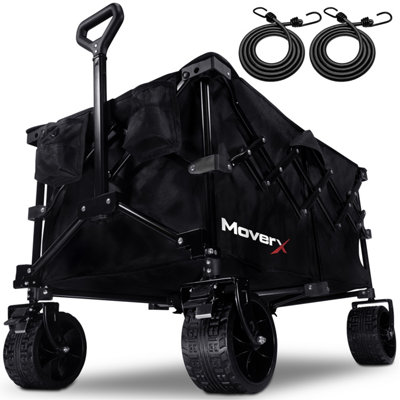 MoverX 200L Festival Trolley, Folding Wagon, Portable Camping Cart, Collapsible Foldable Trolly for Beach Outdoor Garden, 150KG