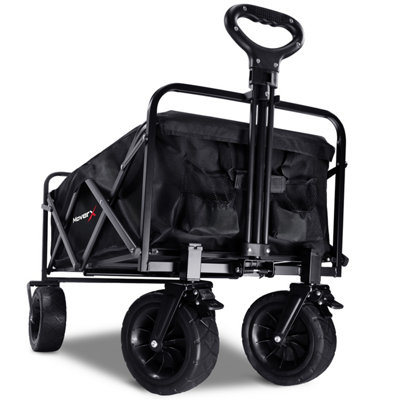 MoverX Festival Trolley, Folding Wagon, Portable Camping Cart, Collapsible Foldable Trolly for Beach Outdoor Garden, Max 100kg