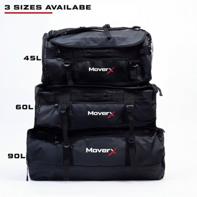 MoverX Heavy-Duty Waterproof Rucksack 45L - Black PVC 4 Pocket