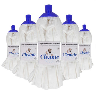 Mr Cleanie Super Absorbent Spunlace Strip Floor Mop Replacement Head ...