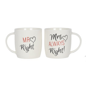 Mr & Mrs Always Right  Ceramic Mug Set