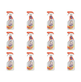 Mr Muscle Kitchen Cleaner Citrus Platinum Antibacterial Kitchen Spray, 750ml (Pack of 12)
