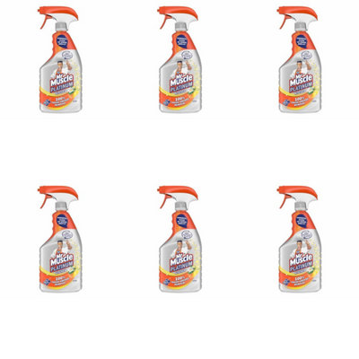 Mr Muscle Kitchen Cleaner Citrus Platinum Antibacterial Kitchen Spray, 750ml (Pack of 6)