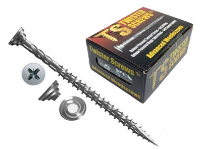 MS Twister Advanced Wood Screw,Self Drilling, Self Countersinking