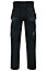 MS9 Men's Work Cargo Trousers Pants Jeans Comes with Multi Functional Pockets T5, Black - 32W/30L