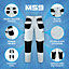 MS9 Men's Work Cargo Trousers Pants Jeans Comes with Multi Functional Pockets T5, White - 34W/30L