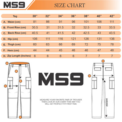MS9 Men's Work Cargo Trousers Pants Jeans Comes with Multi Functional Pockets T5, White - 40W/34L