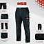 MS9 Mens Cargo Combat Multi Pockets Tactical Working Work Trouser Trousers Pants Jeans 1140 - Black, 38W/32L