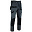 MS9 Mens Cargo Combat Slim Fit Stretch Spandex Elasticated Flexible Work Working Trouser Trousers Pants Jeans, Grey - 34W/30L