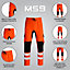 MS9 Mens Cargo Combat Work Trouser Tracksuit Jogging Bottoms Pants Joggers H10, Orange - M