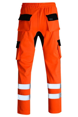 MS9 Mens Cargo Combat Work Trouser Tracksuit Jogging Bottoms Pants Joggers  H10, Orange - S, M, L, XL, XXL Size Available