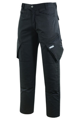Ze ENZO Pantaloni Jeans Denim Cargo da Combattimento Firmati