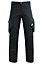 MS9 Mens Cargo Combat Work Trousers Pants Jeans with Knee Pockets T2, Black - 38W/30L