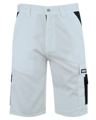 MS9 Mens Cargo Combat Work Working Short Shorts S1 - White, W36