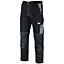 MS9 Mens Cargo Combat Work Working Trouser Trousers Pants Jeans with Multifuncational Pockets, Black - 30W/30L