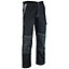 MS9 Mens Cargo Combat Work Working Trouser Trousers Pants Jeans with Multifuncational Pockets, Black - 36W/30L