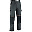 MS9 Mens Cargo Combat Work Working Trouser Trousers Pants Jeans with Multifuncational Pockets, Grey - 32W/34L