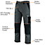 MS9 Mens Cargo Combat Work Working Trouser Trousers Pants Jeans with Multifuncational Pockets, Grey - 36W/34L