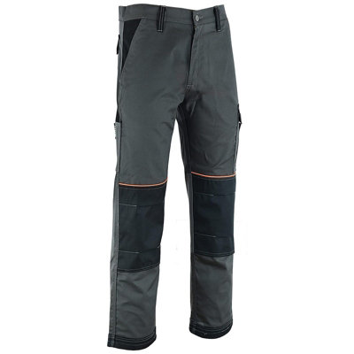 MS9 Mens Cargo Combat Work Working Trouser Trousers Pants Jeans with Multifuncational Pockets, Grey - 36W/34L