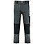 MS9 Mens Cargo Combat Work Working Trouser Trousers Pants Jeans with Multifuncational Pockets, Grey - 38W/30L