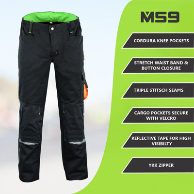 MS9 Mens Cargo Combat Working Work Trouser Trousers Pants Jeans 1145 - 32W/30L