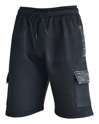 MS9 Mens Cargo Painter Decoration Jogging Fleece Work Shorts Tracksuit Cargo Shorts H15 Black M DIY at B Q