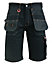 MS9 Mens Cargo Redhawk Holster Pockets Painter Tactical Work Working Shorts T5, Black - 32W