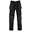 MS9 Mens Cargo Work Trousers Pants Jeans with Multi Pockets S5, Black - 36W/34L