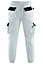 MS9 Mens Fleece Painters Decorators Combat Cargo Work Trousers Pants Joggers H1 White - L