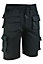 MS9 Mens Fleece Shorts Cargo Pockets Tracksuit Jogging Work Utility Shorts H5 - Black, Large