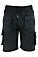 MS9 Mens Fleece Shorts Cargo Pockets Tracksuit Jogging Work Utility Shorts H5 - Black, Medium