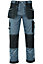 MS9 Mens Hi Viz Cargo Combat Holster Pockets Tactical Working Work Trouser Trousers Pants Jeans E1, Grey - 30W/30L