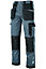 MS9 Mens Hi Viz Cargo Combat Holster Pockets Tactical Working Work Trouser Trousers Pants Jeans E1, Grey - 34W/32L