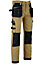 MS9 Mens Hi Viz Cargo Combat Holster Pockets Tactical Working Work Trouser Trousers Pants Jeans E1, Khaki - 34W/32L