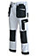 MS9 Mens Hi Viz Cargo Combat Holster Pockets Tactical Working Work Trouser Trousers Pants Jeans E1, White - 38W/32L