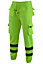 MS9 Mens Hi Viz Vis High Visibility Fleece Cargo Work Trousers Pants Joggers H1 Yellow - S
