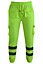 MS9 Mens Hi Viz Vis High Visibility Fleece Cargo Work Trousers Pants Joggers H1 Yellow - XL