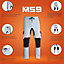 MS9 Mens Painters Fleece Decorators Combat Cargo Work Trousers Pants Joggers H10, White - L