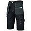 MS9 Mens Work Redhawk Cargo Combat Holster Pockets Tactical Worker Working Shorts E1, Black - 30W