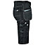 MS9 Mens Work Redhawk Cargo Combat Holster Pockets Tactical Worker Working Shorts E1, Black - 30W