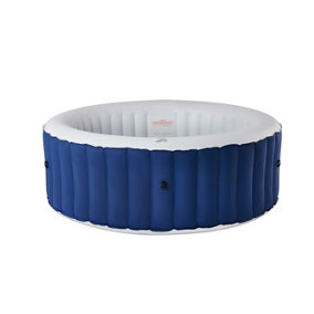 MSpa Lite Inflatable Hot Tub Round 6 Person Spa Navy Blue