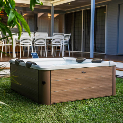 MSpa Oslo Sapphire 4-6 Person Portable Modular Hot Tub WiFi Control 13A Plug & Play 25 Model LED Lighting 120 Jet All Year Use