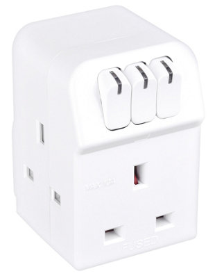 MSWG3 Multisocket Adaptor Switched Power Socket