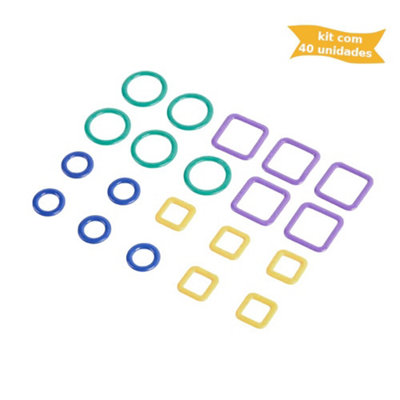 MTL S/MARKERS LINEA - Metal Stitch Markers: Linea: Pack of 40 - KnitPro