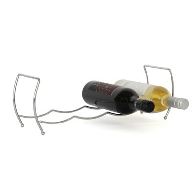 MTS 3 Tier Stackable Chrome Wine Storage Display Rack Holder Up To 12 Bottles