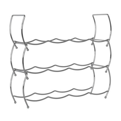 MTS 3 Tier Stackable Chrome Wine Storage Display Rack Holder Up To 12 Bottles