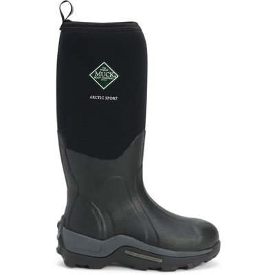 Muck Boots Arctic Sport Pull On Wellington Boot Black Black Size 7