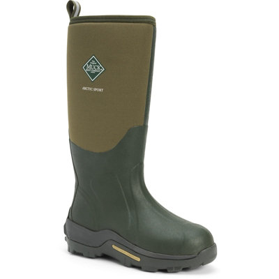 Muck Boots Arctic Sport Pull On Wellington Boot Moss/Moss DIY at B&Q