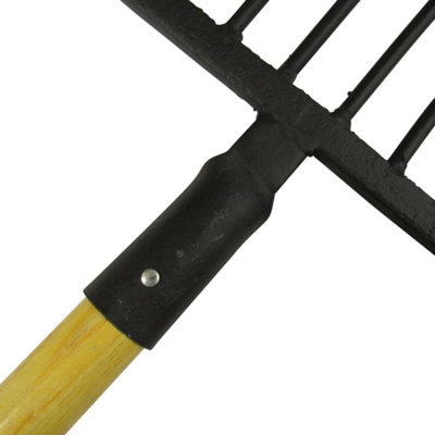 Muck Out Stable Hay Fork 14 Prong (Heavy Duty Horse Straw Pitchfork ...